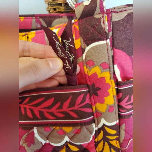 Pink and Brown Vera Bradley Floral Purse - Picture 3 of 9